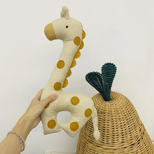 Doudou girafe brune
