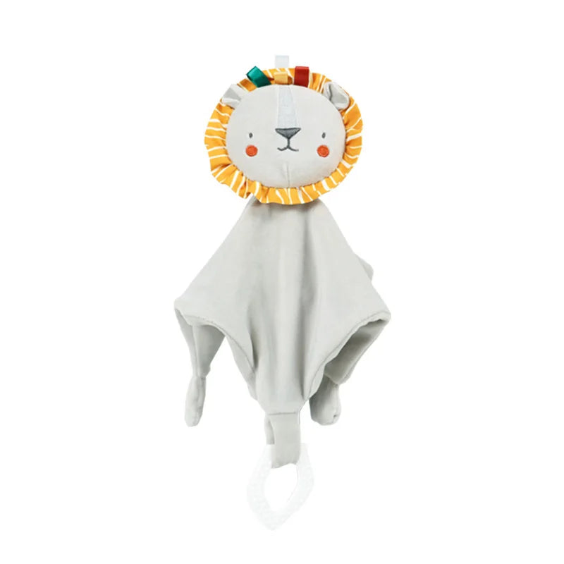 Doudou bébé lion crinière en tissu