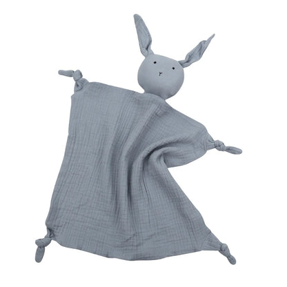Doudou lapin gris foncé