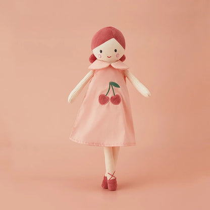 Doudou poupée rose