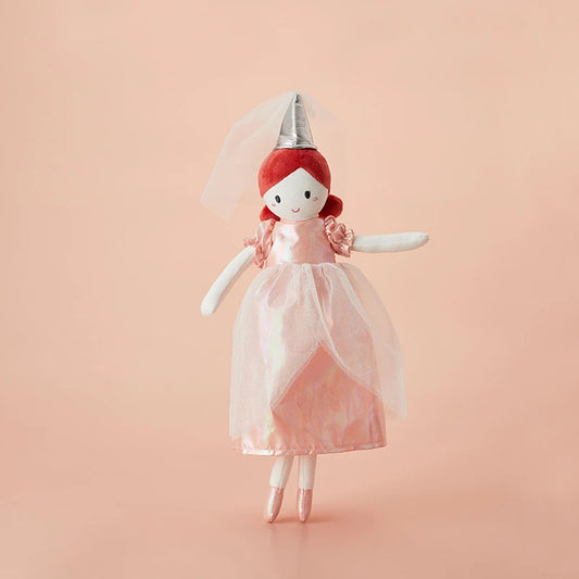 Doudou poupée rouge