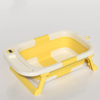 baignoire bébé pliable jaune