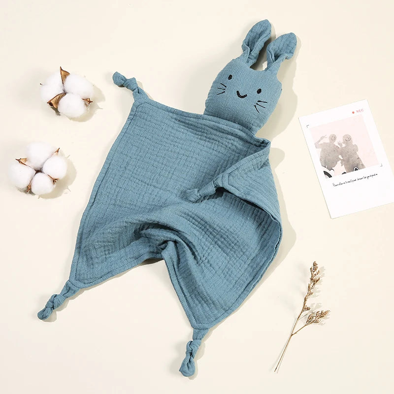doudou lapin bleu clair