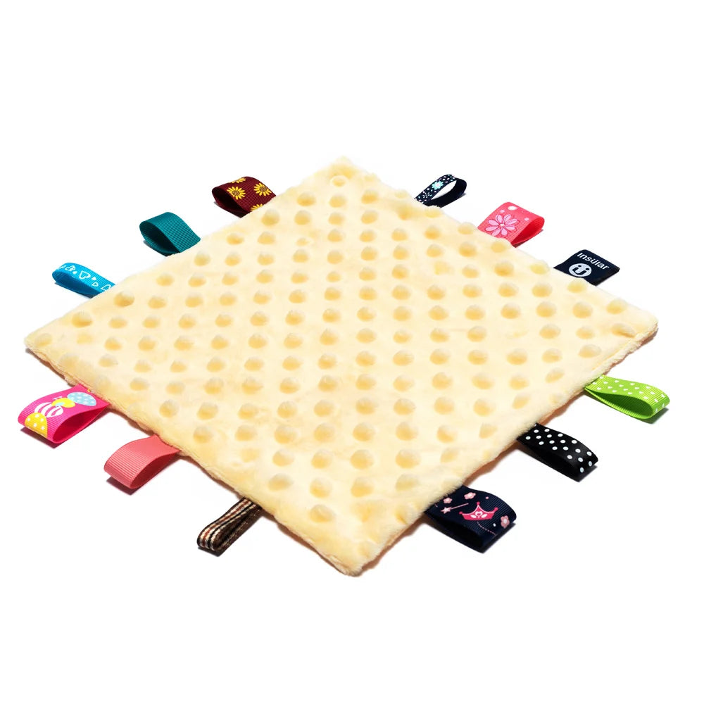 doudou bébé flannel jaune