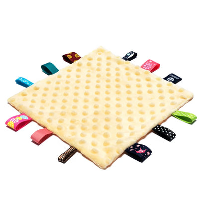 doudou bébé flannel jaune