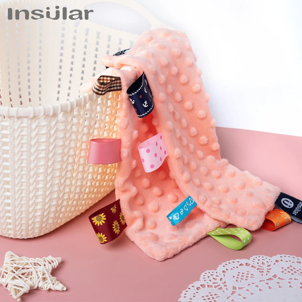 doudou bébé flannel orange