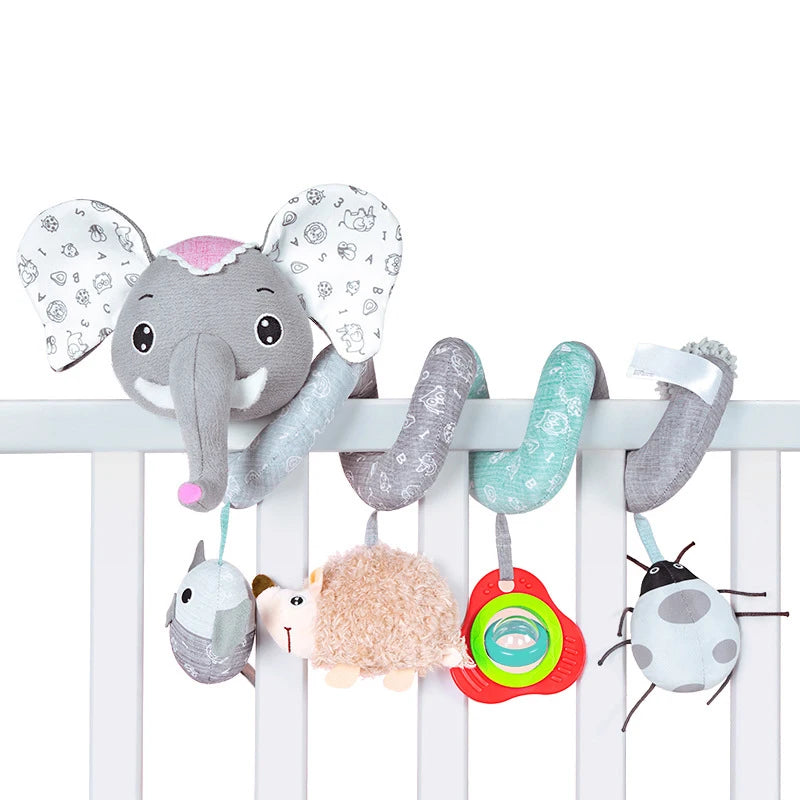 hochet à enrouler éléphant gris