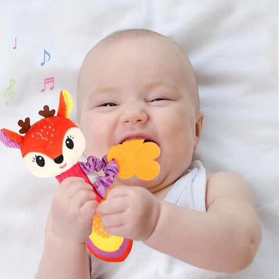 hochet girafe et bébé