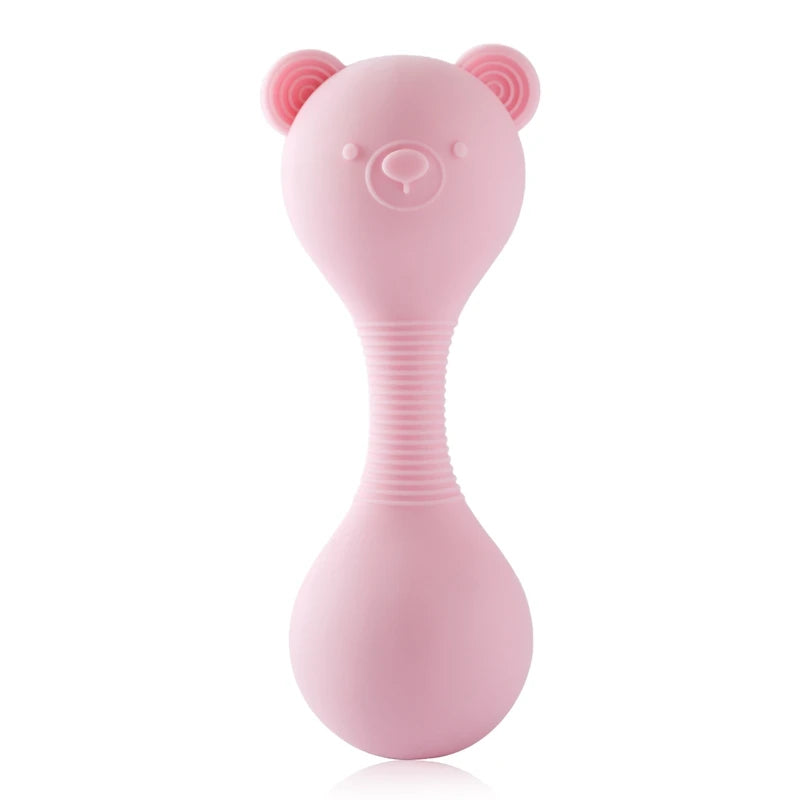 Hochet en silicone rose