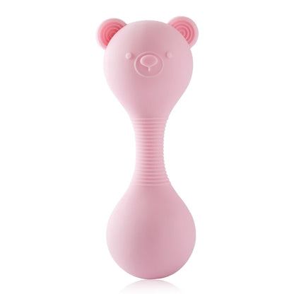 Hochet en silicone rose