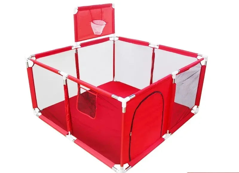 parc bébé carré rouge