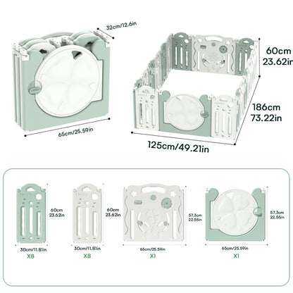 dimensions du parc bébé pliable