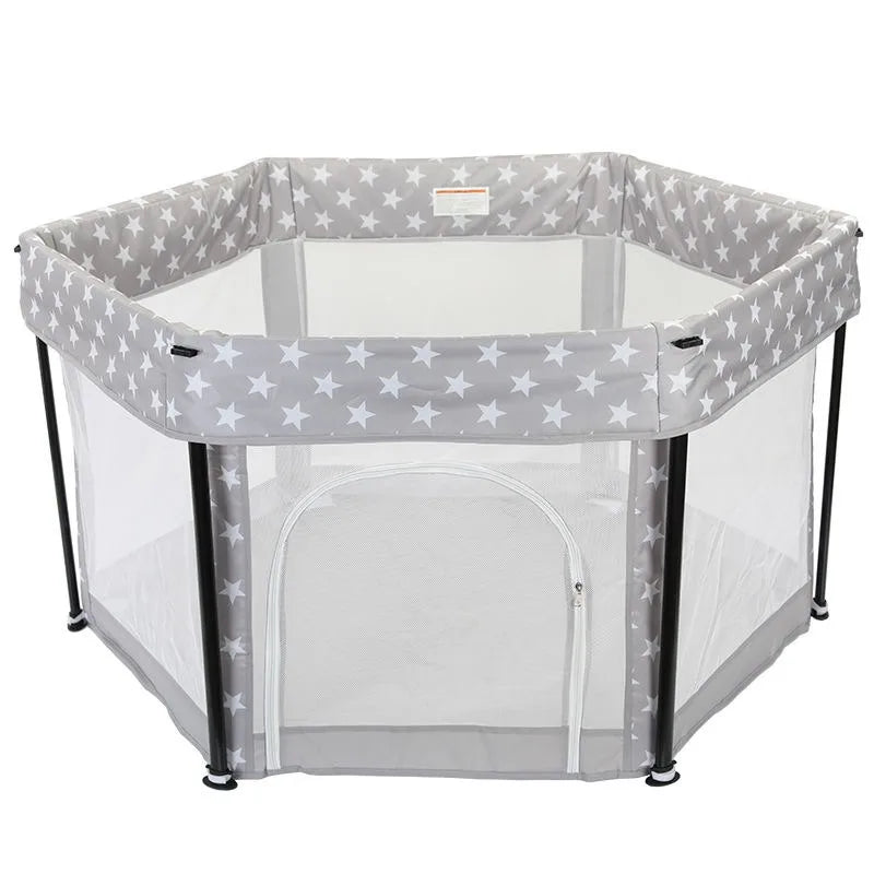 parc bebe pliable gris étoilé