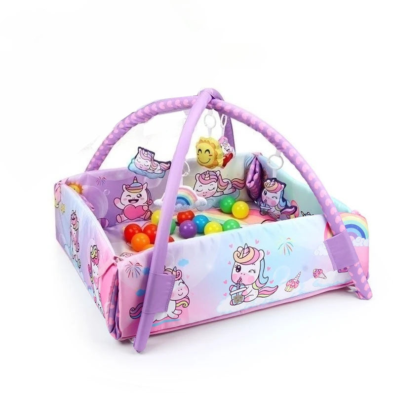 tapis bébé éveil rose